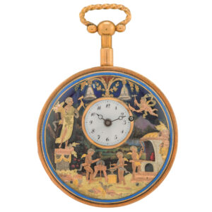 Swiss gold repeater with five automaton jacks Circa 1810