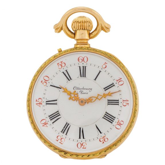 Exeptional French gold, silver and enamel pendant watch Circa 1850 Exeptional French gold, silver and enamel pendant watch Circa 1850