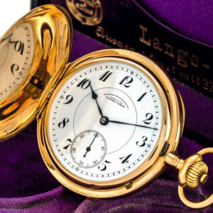 German 14K pink gold hunting cased pocket watch Circa 1910