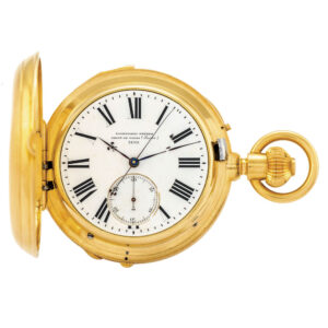Exceptional Swiss gold tourbillon repeating chronometre Circa 1870