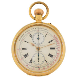 Swiss 18 carat gold open faced doctor's pocket watch Circa 1910