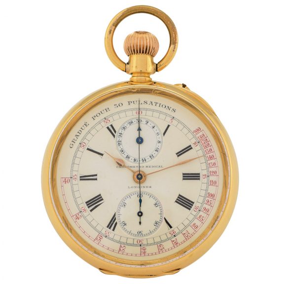 Swiss 18 carat gold open faced doctor's pocket watch Circa 1910