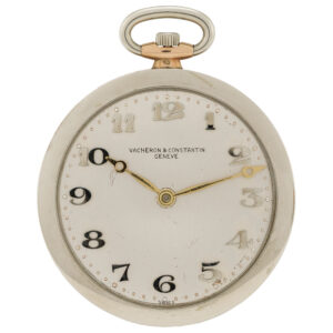 Swiss white and yellow gold keyless dress watch Circa 1925
