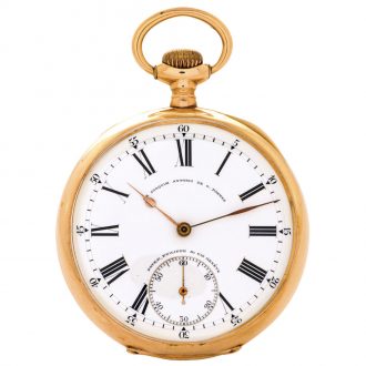 Swiss gold Chronometro Gondolo pocket watch Circa 1907