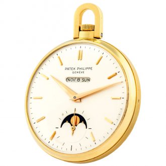 Swiss gold dress watch with American digital calendar Circa 1951