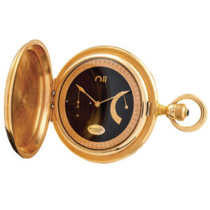 Unique Swiss 18K gold Egyptian inspired pocket watch Circa 1931