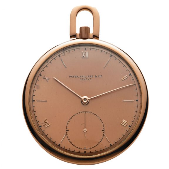 Elegant Swiss 18 carat pink gold keyless dress watch Circa 1940