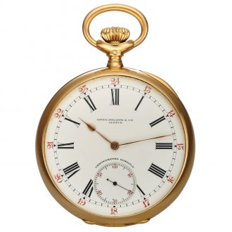 Swiss gold Chronometro Gondolo pocket watch Circa 1906