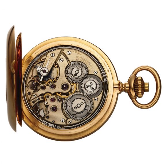 Fine Swiss gold minute repeating keyless pocket watch Circa 1910 Fine Swiss gold minute repeating keyless pocket watch Circa 1910