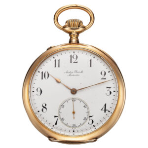 Swiss pink gold open faced lever pocket watch Circa 1920