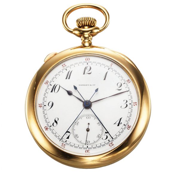 American 18 carat gold split seconds chronograph Circa 1910