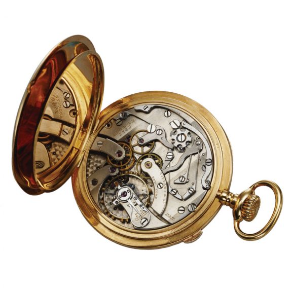American 18 carat gold split seconds chronograph Circa 1910 American 18 carat gold split seconds chronograph Circa 1910