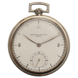 Thin Swiss 18 carat white gold keyless dress watch Circa 1930