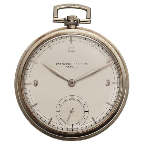 Thin Swiss 18 carat white gold keyless dress watch Circa 1930