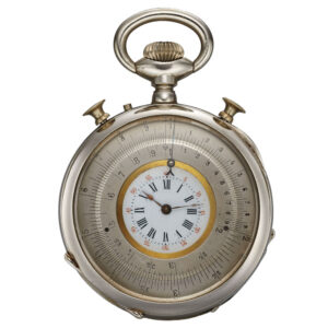 Unusual French nickel cylinder pocket watch Circa 1900