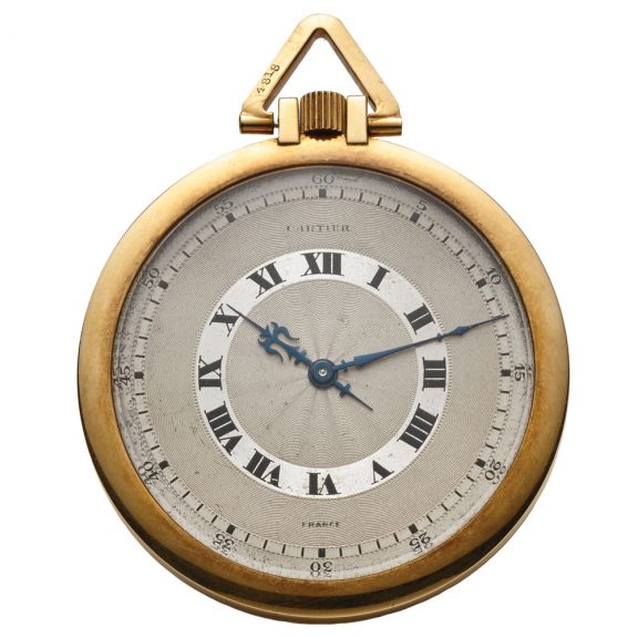 French 18 carat yellow gold keyless lever dress watch Circa 1920