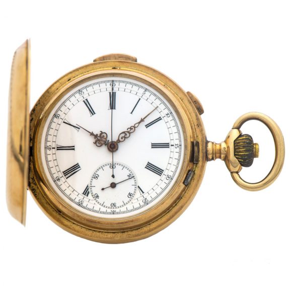Swiss 14K gold quarter repeating chronograph Circa 1900