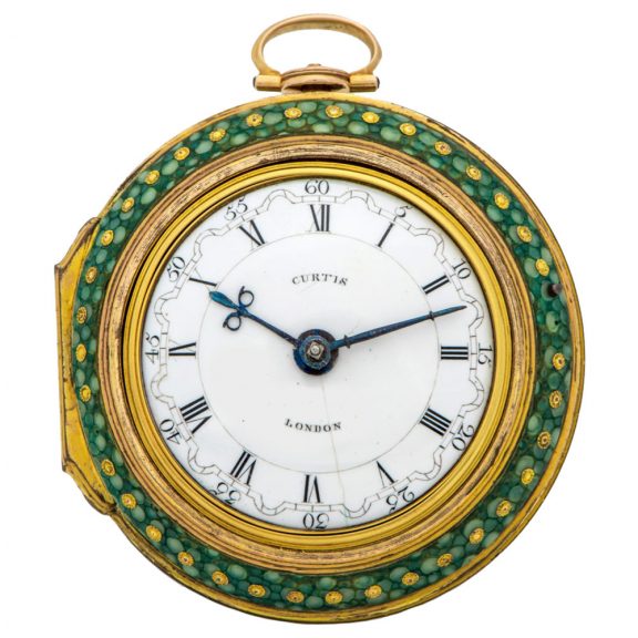English 22 carat gold repoussé watch for the Dutch market Circa 1786
