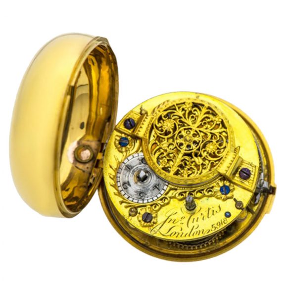 English 22 carat gold repoussé watch for the Dutch market Circa 1786 English 22 carat gold repoussé watch for the Dutch market Circa 1786