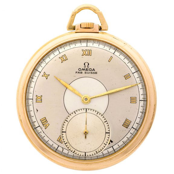 Swiss gold Art Deco keyless pocket watch Circa 1930