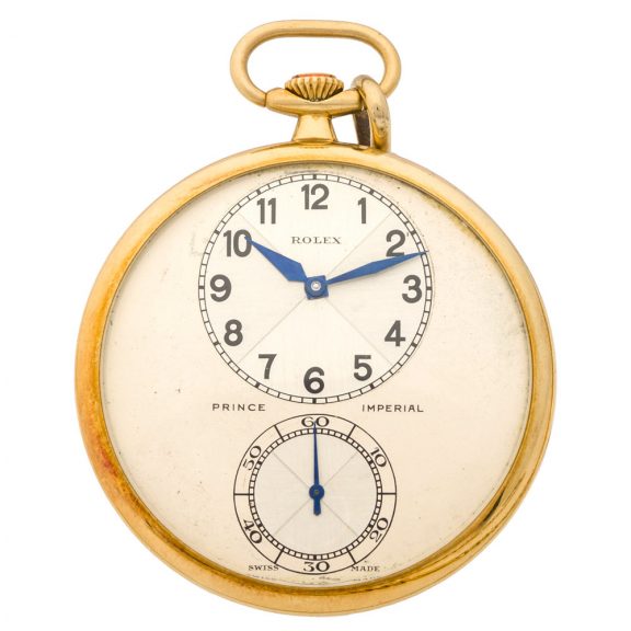 Swiss 18K gold Prince Imperial keyless dress watch Circa 1930 Swiss 18K gold Prince Imperial keyless dress watch Circa 1930