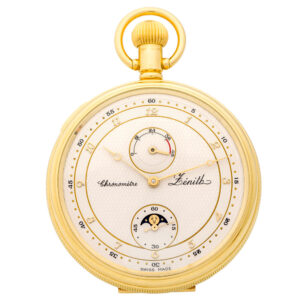 Swiss gold astronomic chronometre lever pocket watch Circa 2002