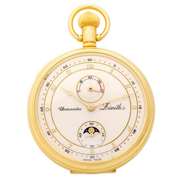 Swiss gold astronomic chronometre lever pocket watch Circa 2002
