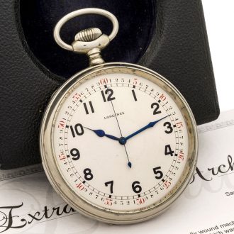 Swiss stainless steel antimagnetic pocket watch Circa 1948