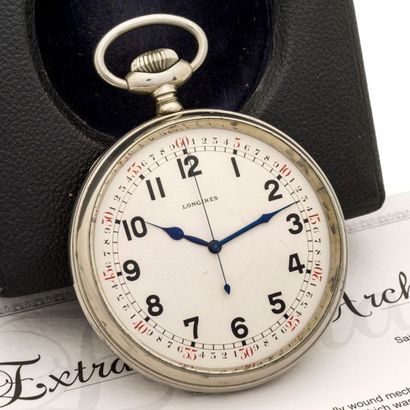 Swiss stainless steel antimagnetic pocket watch Circa 1948 Swiss stainless steel antimagnetic pocket watch Circa 1948