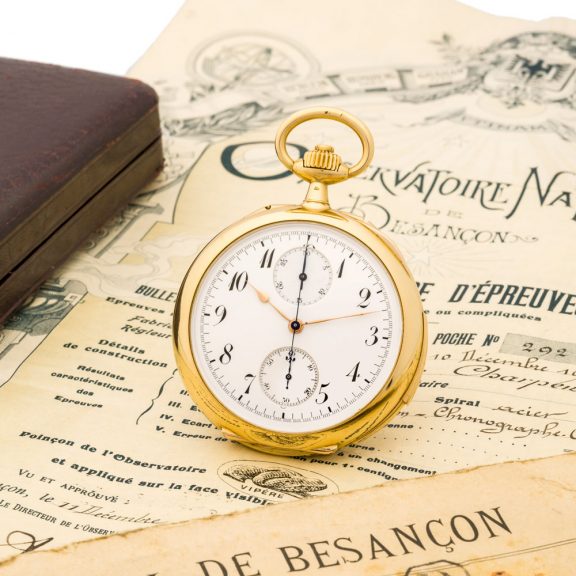 French gold first class carillon minute repeating chronograph Circa 1907 French gold first class carillon minute repeating chronograph Circa 1907