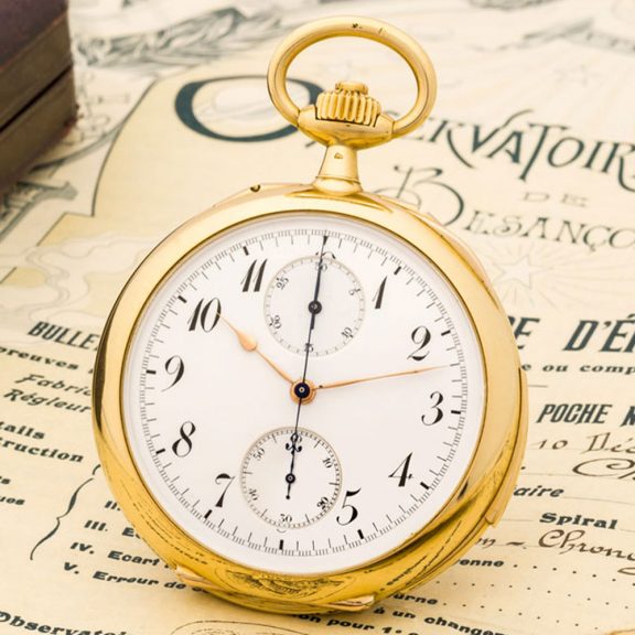 French gold first class carillon minute repeating chronograph Circa 1907