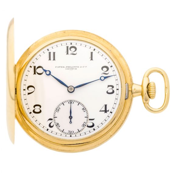 Swiss gold hunting cased keyless dress watch Circa 1920 Swiss gold hunting cased keyless dress watch Circa 1920