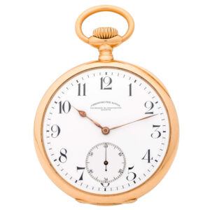 Rare Swiss yellow gold chronomètre royal pocket watch Circa 1900