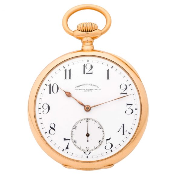 Rare Swiss yellow gold chronomètre royal pocket watch Circa 1900