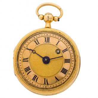 Small French 18 carat open faced lady's pocket watch Circa 1880