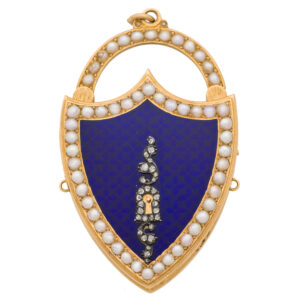 Swiss gold padlock shape form pendant watch Circa 1810