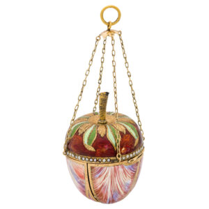 Swiss gold and enamel tulip shaped form watch Circa 1820