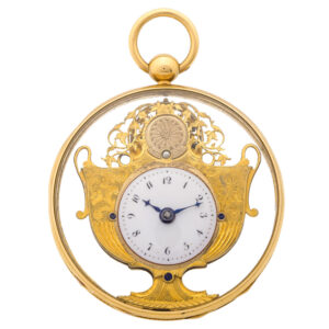 Swiss 18 carat gold key wind verge pocket watch Circa 1810