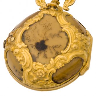 English gold and agate watch with matching chatelaine Circa 1775