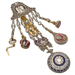 Exceptionally fine English 22 carat gold châtelaine watch Circa 1780