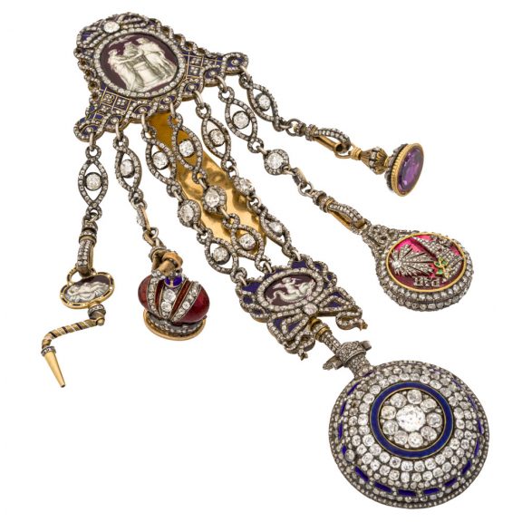 Exceptionally fine English 22 carat gold châtelaine watch Circa 1780