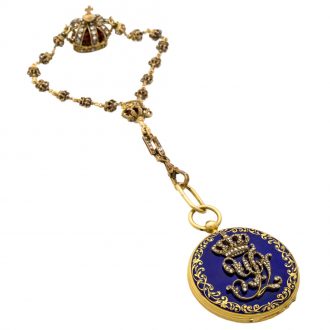 Extremely fine Swiss gold royal presentation pendant watch Circa 1860 Extremely fine Swiss gold royal presentation pendant watch Circa 1860