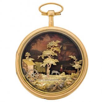 Swiss gold verge with concealed erotic automaton Circa 1790