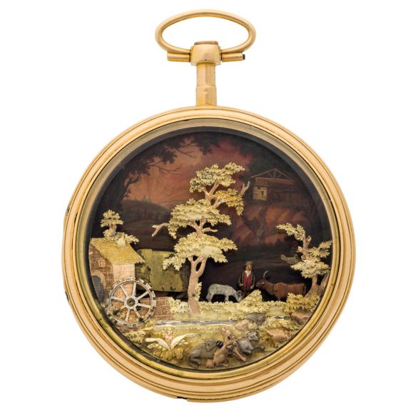 Swiss gold verge with concealed erotic automaton Circa 1790 Swiss gold verge with concealed erotic automaton Circa 1790
