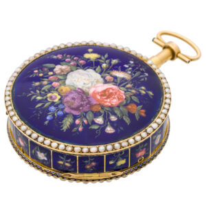 Swiss gold and enamel erotic automaton pocket watch Circa 1800