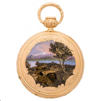 Swiss gold grande/petite sonnerie striking clockwatch Circa 1860