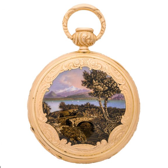 Swiss gold grande/petite sonnerie striking clockwatch Circa 1860