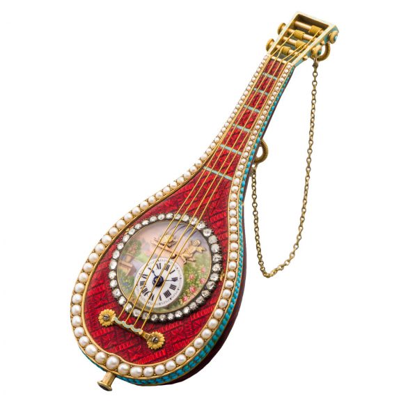Swiss gold mandolin made for the Chinese market Circa 1820