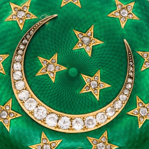 Swiss gold, enamel and diamond set pocket watch Circa 1920 Swiss gold, enamel and diamond set pocket watch Circa 1920