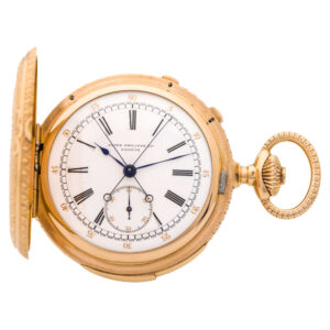 Splendid Swiss gold repeating split second chronograph Circa 1892